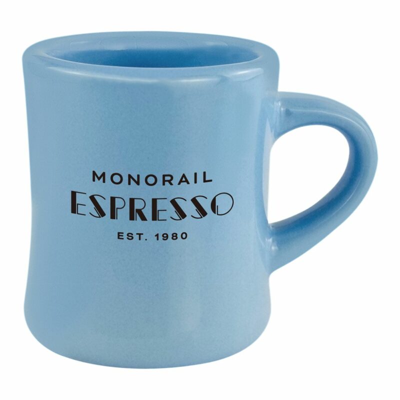 Custom Extra-thick Curved Ceramic Diner Mug - 12 oz.