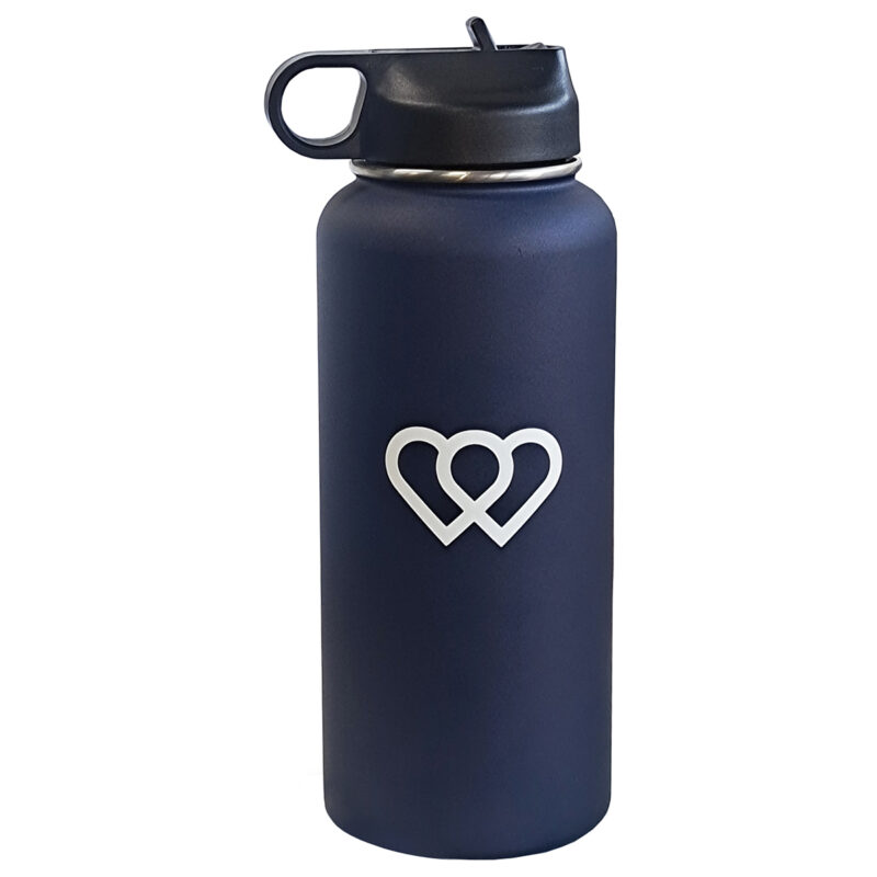 Custom Stainless Steel Water Bottles w/ Straw Lid - 32 oz