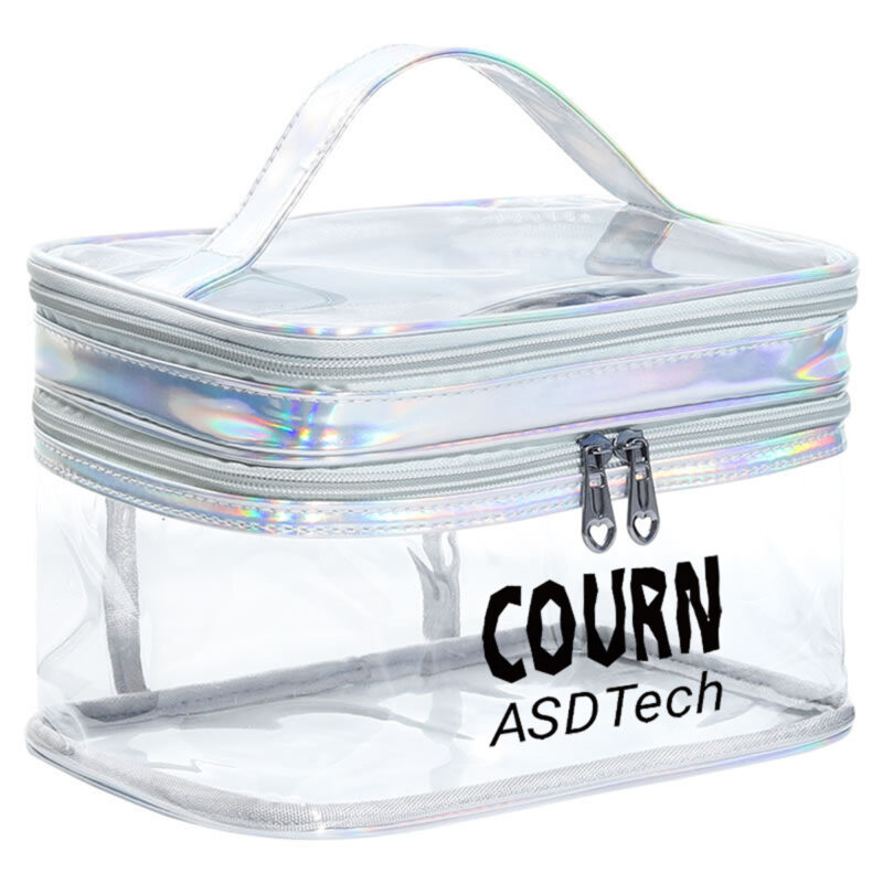 Custom Clear Toiletry Bag w/ Top Compartment